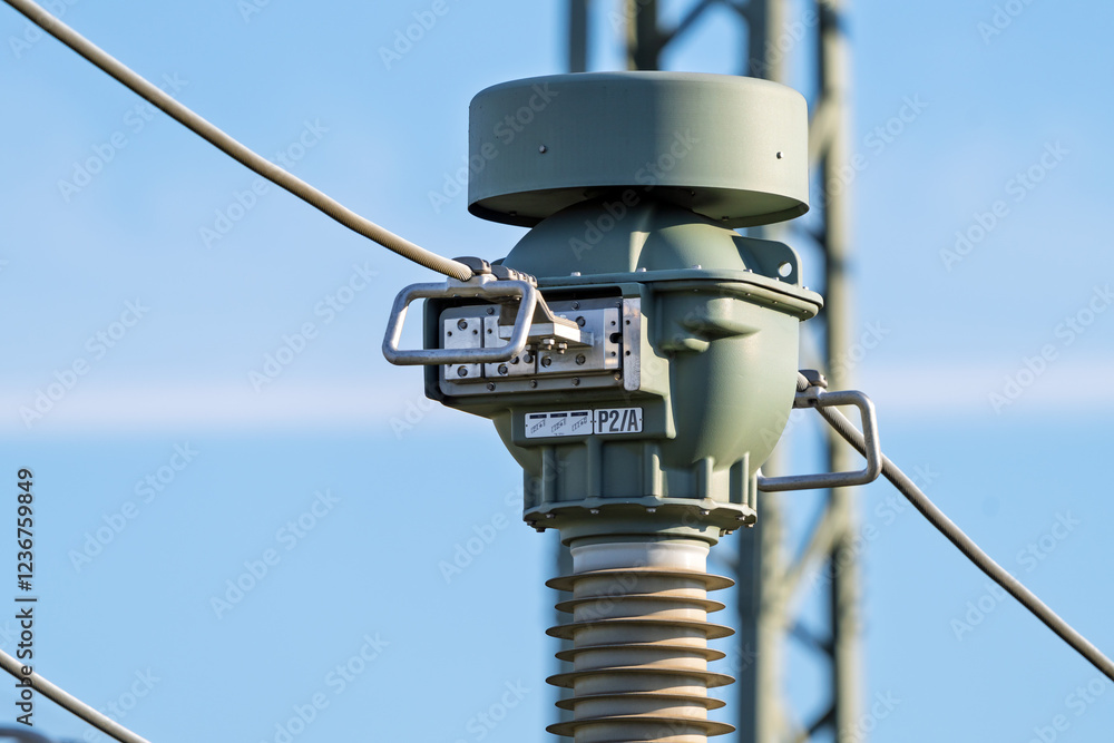 Umspannwerk (auch Umspannanlage) elektrischen Versorgungsnetzes eines Energieversorgungsunternehmens, Strom, Energie Umspannwerk (auch Umspannanlage) elektrischen Versorgungsnetzes eines Energieversorgungsunternehmens, Strom, Energie