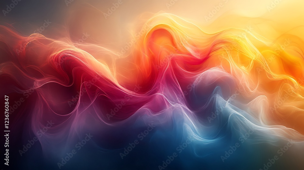 Obraz premium Abstract Colorful Swirling Waves of Light and Color