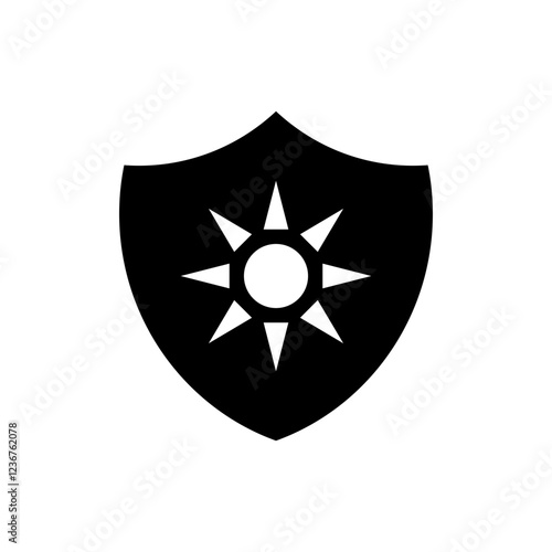 uv protection shield icon