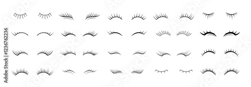 set of eyelash illustration