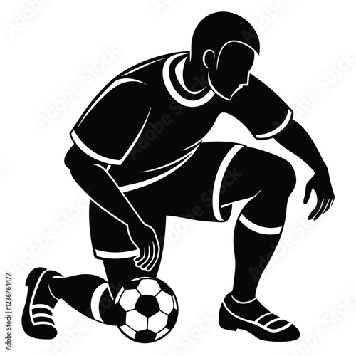 Soccer ball Player Silhouette