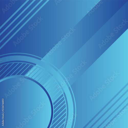 Abstract blue gradient geometric shape circle background. Modern futuristic background. Can be use for landing page, presentations, and wallpaper backgrounds