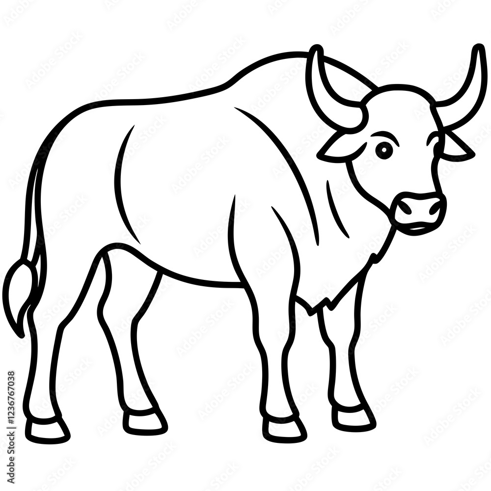 Minimal Buffalo Sketch in Vector Minimal Buffalo Sketch in Vector
