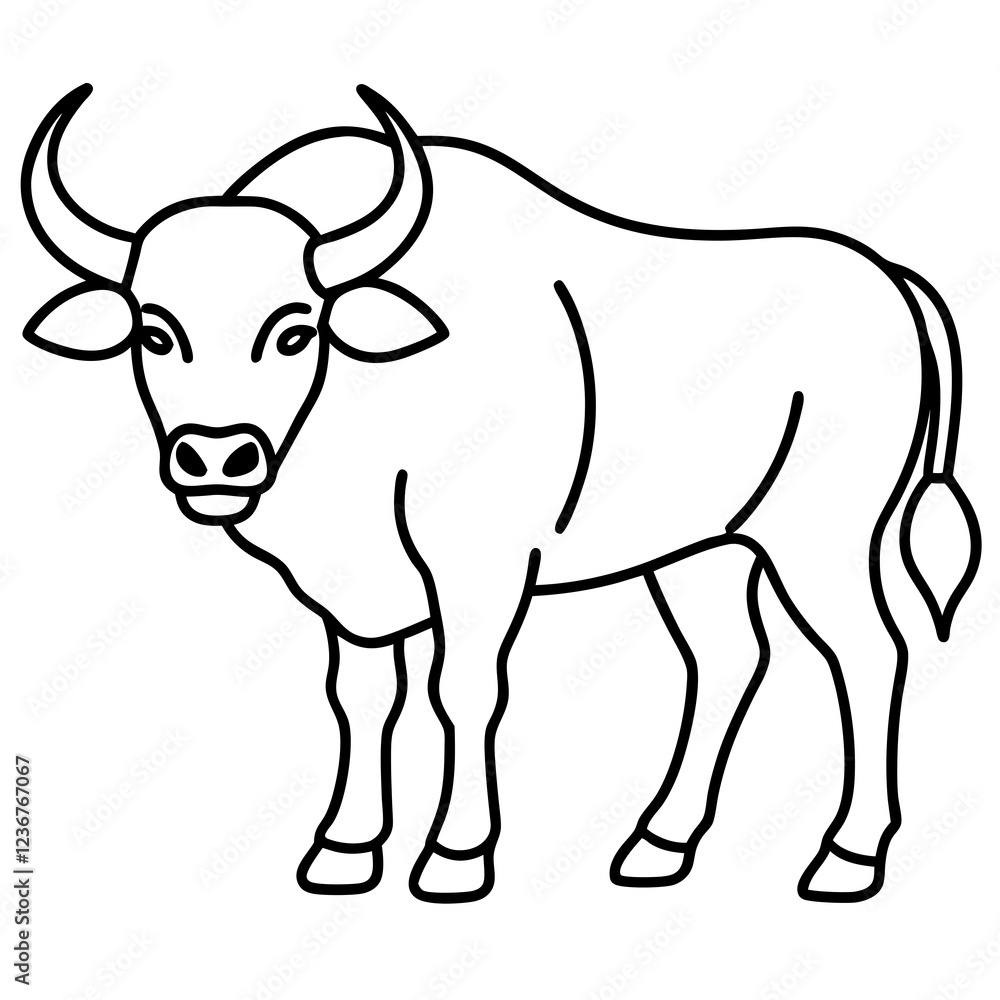 Minimal Buffalo Sketch in Vector Minimal Buffalo Sketch in Vector