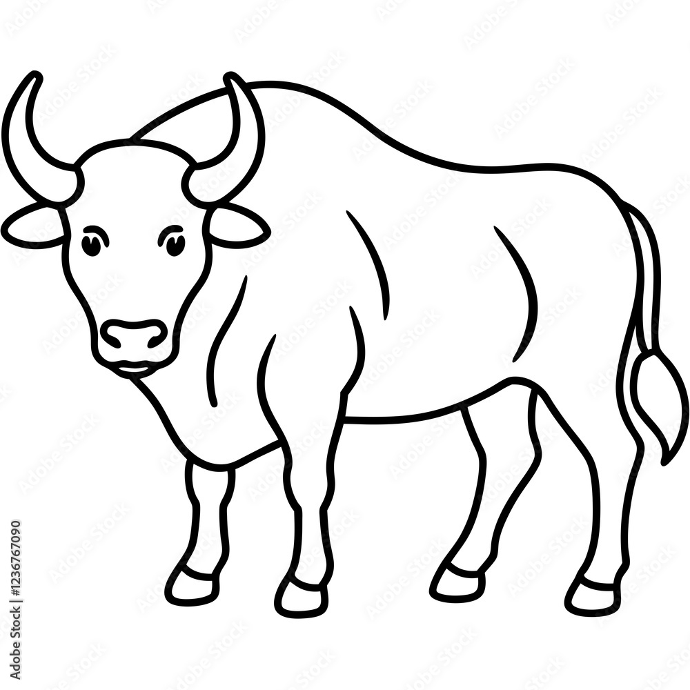 Minimal Buffalo Sketch in Vector Minimal Buffalo Sketch in Vector