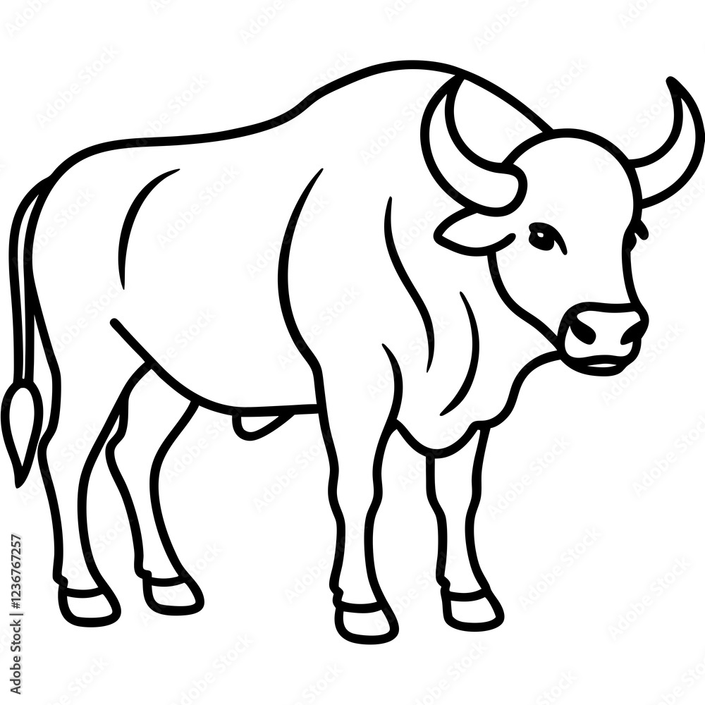 Minimal Buffalo Sketch in Vector Minimal Buffalo Sketch in Vector
