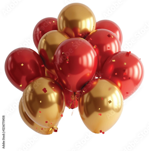 Realistic Helium Balloon PNG file- Blue, Red, Gold, Pink, Pastel & Heart-Shaped Foil