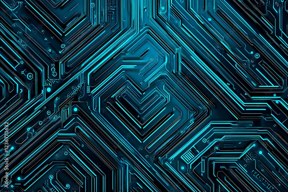 Abstract close-up of a glowing blue digital circuit board, showcasing intricate connections and technological design on a black background.
Abstract close-up of a glowing blue digital circuit board, showcasing intricate connections and technological design on a black background.