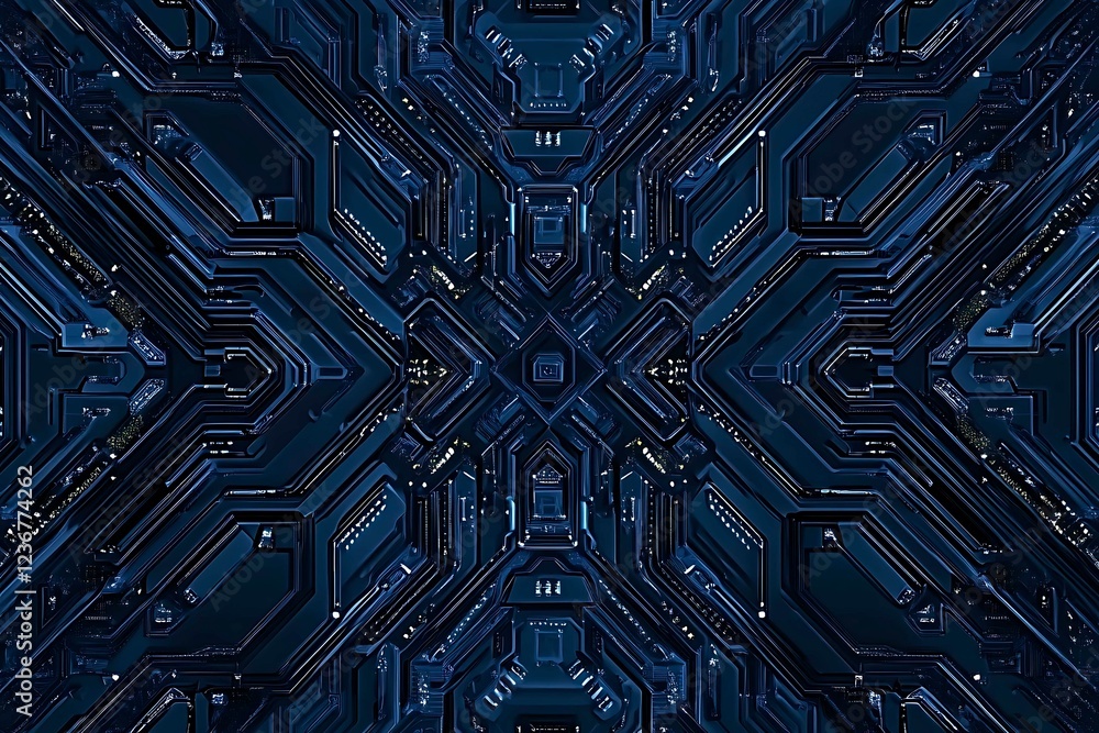 Abstract close-up of a glowing blue digital circuit board, showcasing intricate connections and technological design on a black background.
Abstract close-up of a glowing blue digital circuit board, showcasing intricate connections and technological design on a black background.