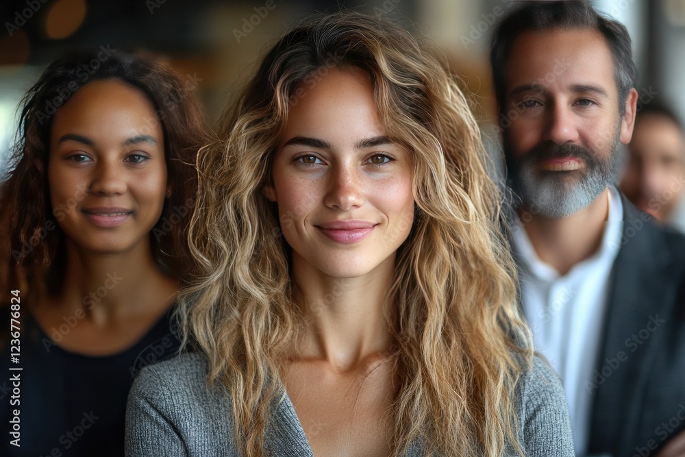 Confident Diverse Business Team Portrait Confident Diverse Business Team Portrait