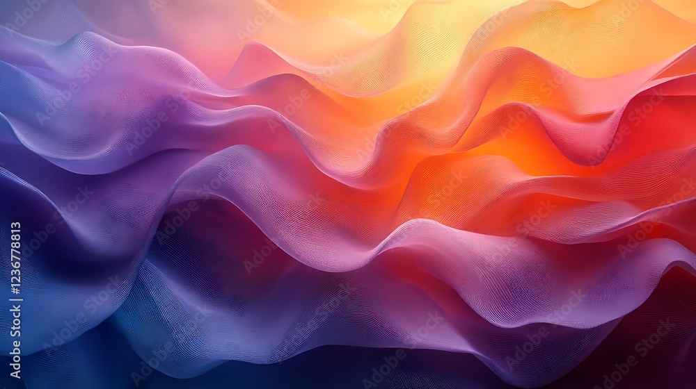 Obraz premium Abstract Colorful Waves Flowing Gradient Design
