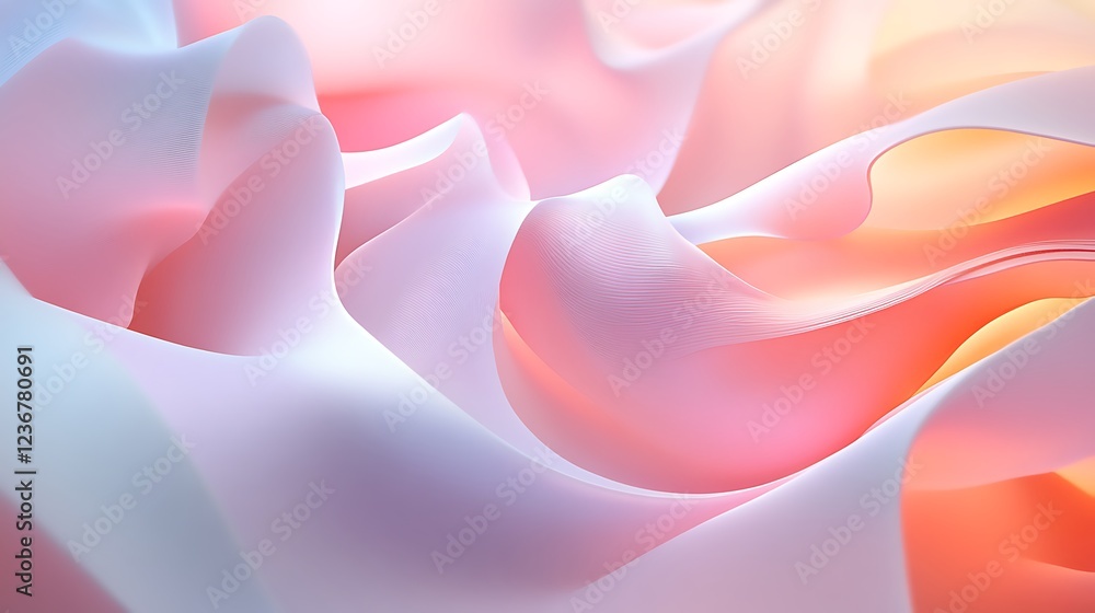 Obraz premium Abstract pink background with delicate rose petals, a close-up of nature's beautiful floral bloom for a romantic feel
