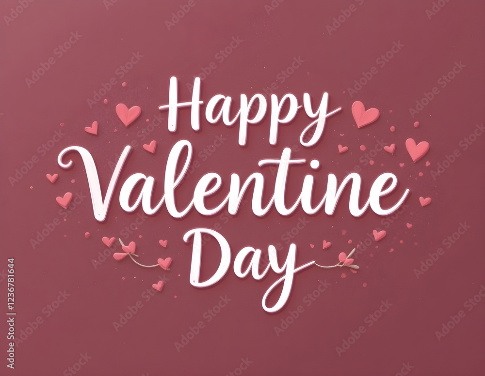 Happy valentine day card with mauve color background. Happy valentine day card with mauve color background.