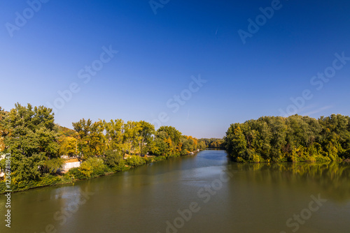 Confluence of Bodrog and Tisza rivers in Tokaj town, Tokaj region, UNESCO site, Great Plain, North Hungary