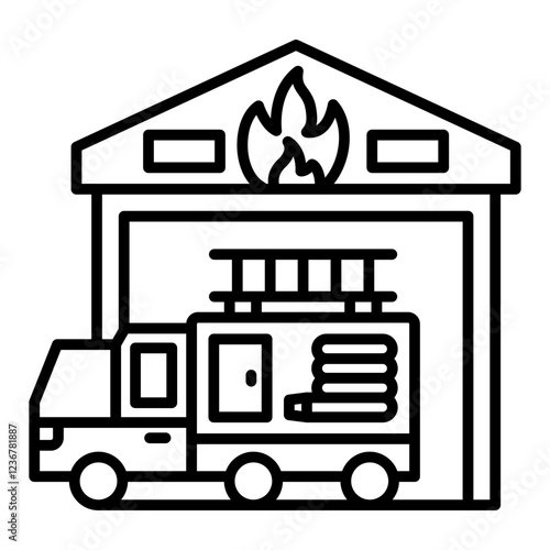 Fire Station Icon