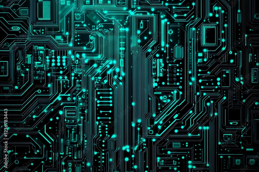 Abstract close-up of a glowing blue digital circuit board, showcasing intricate connections and technological design on a black background.
Abstract close-up of a glowing blue digital circuit board, showcasing intricate connections and technological design on a black background.