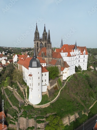 aerial view of the church Albrechtsburg 