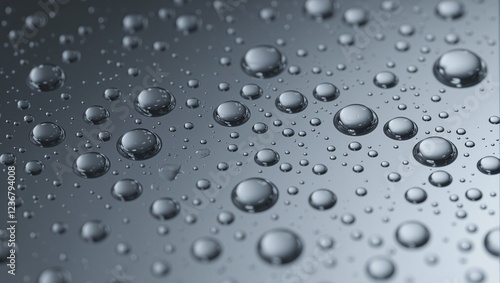 Wallpaper Mural Miniature fisheye reflections in water droplets on a glossy surface Torontodigital.ca