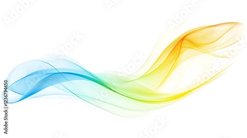 Abstract Colorful Flowing Waves Design