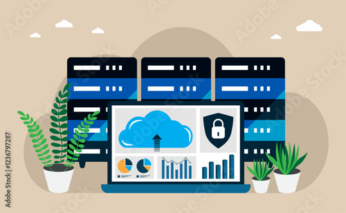 Secure cloud network,Secure access,Encrypted data storage and distributed network access, Monitoring interconnected data management.Modern technology frameworks.