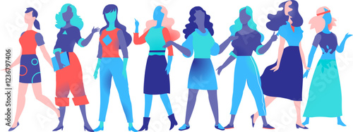 Collection of female cartoon characters