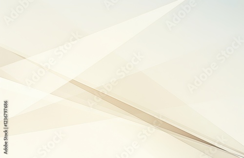 Abstract geometric design featuring a beige and white triangle in the lower left corner, with subtle gradients, neutral tones