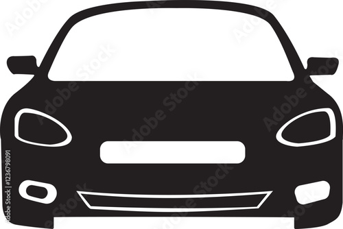 Car Symbols frontal car icon,Auto vehicle isolated. Transport icons. Automobile silhouette ,automobile symbol on white background.