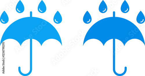 Waterproof Water Resistance icon Vector & PNG. Waterproof icon Water resistant icons set package Water drop protection concept Logo isolated on white background Vector illustration.