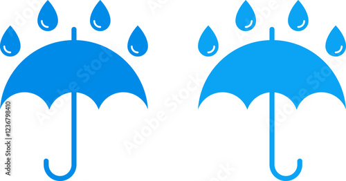 Waterproof Water Resistance icon Vector & PNG. Waterproof icon Water resistant icons set package Water drop protection concept Logo isolated on white background Vector illustration.