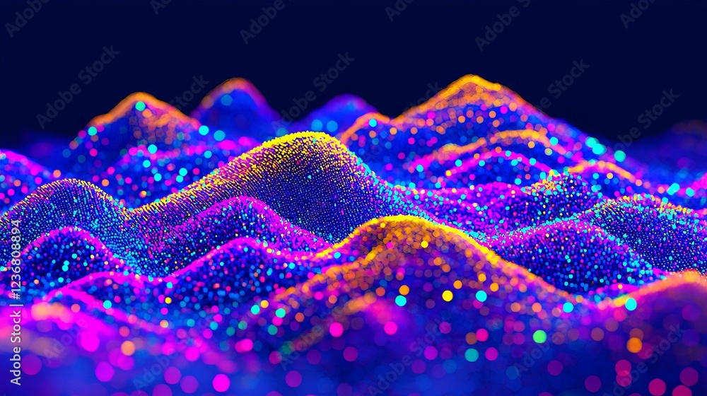 Abstract Data Points Creating a Colorful Matrix of Vibrant Patterns Abstract Data Points Creating a Colorful Matrix of Vibrant Patterns