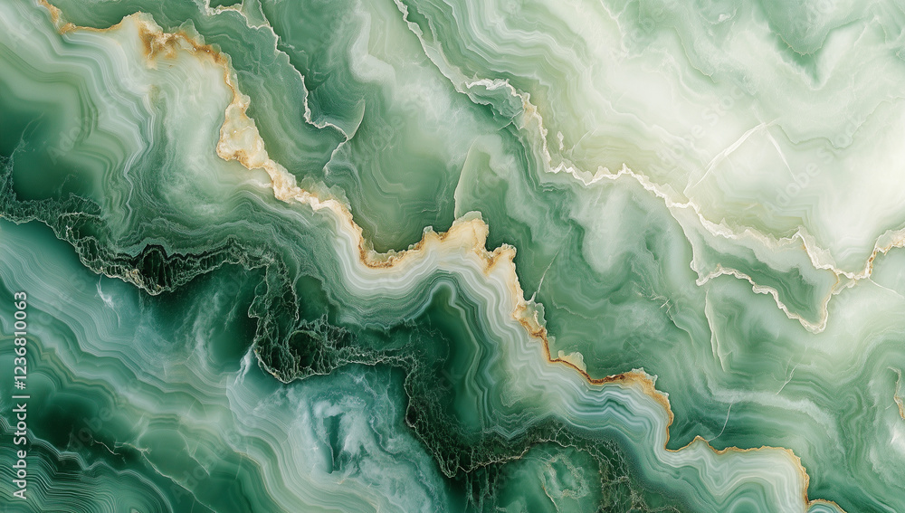 Obraz premium Green Agate Crystal Texture