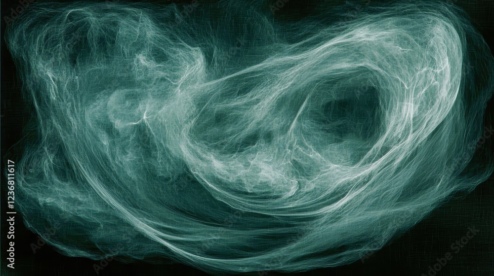 Fototapeta premium Abstract Data Storm Showcase Featuring Chaotic Swirling Patterns