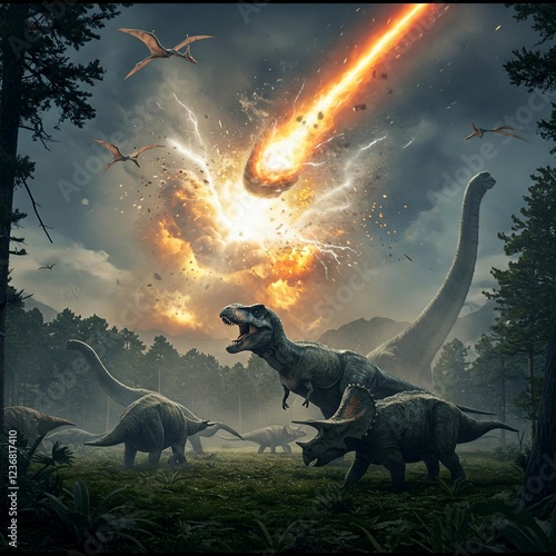 Fototapeta Naklejka Na Ścianę i Meble -  dinosaurs in the forest