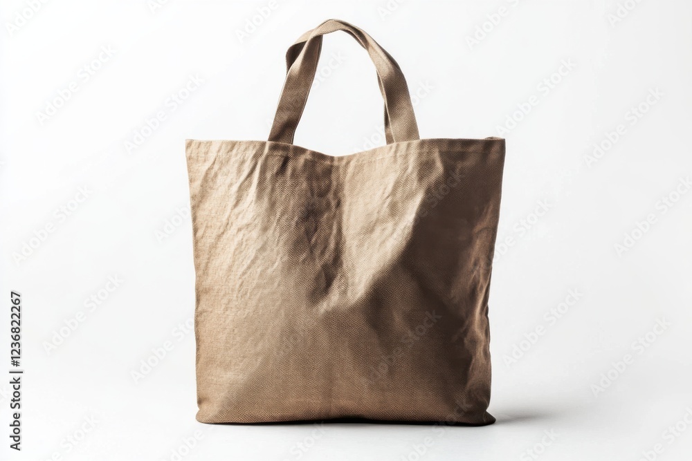 Stylish tote bag mockup featuring natural fabric texture on a clean white backdrop for creative projects