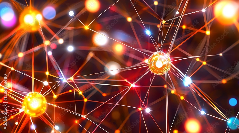 Seamless Flow of Digital Connections in Abstract Network Illustration Seamless Flow of Digital Connections in Abstract Network Illustration