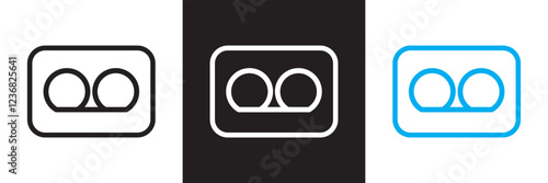 Voicemail icon.  isolated on white and black background. vector illustration. EPS 10
