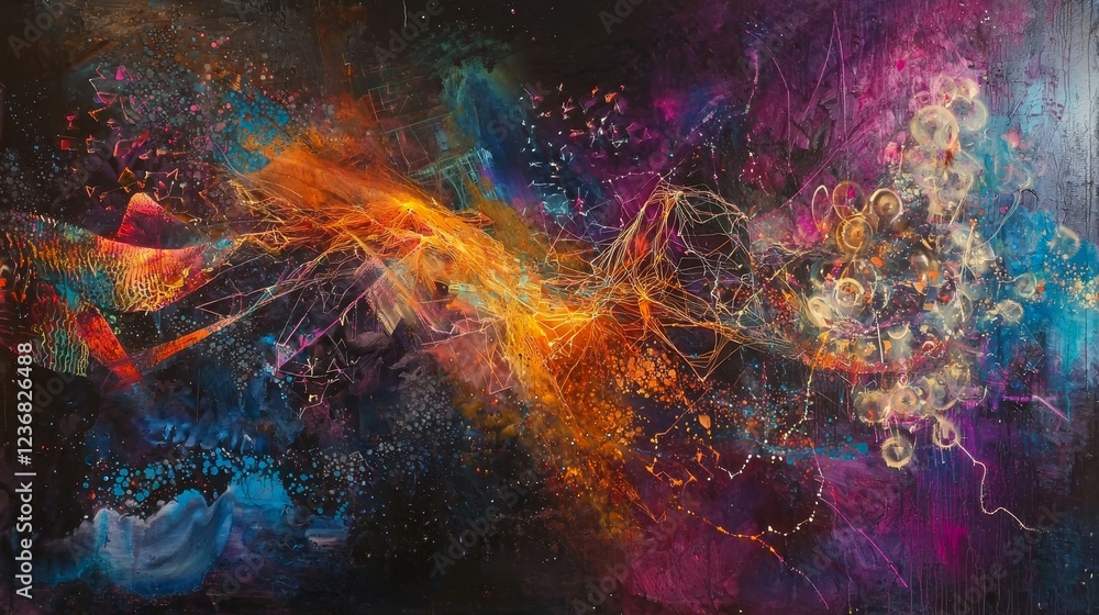 Vibrant Abstract Art Reflecting Visceral Emotions and Energetic Expressions Vibrant Abstract Art Reflecting Visceral Emotions and Energetic Expressions