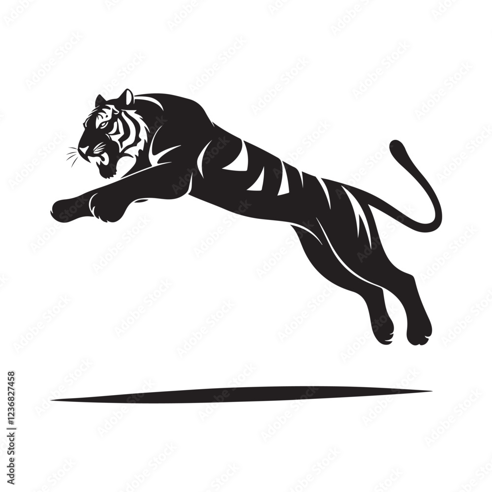 Obraz premium Tiger vector design isolated on white background