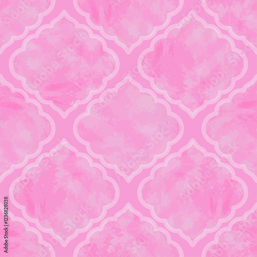 Vector gentle seamless geometric grunge watercolor pattern or textiles, wallpaper and packaging