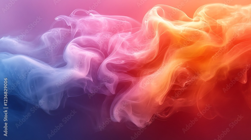 Obraz premium Abstract Colorful Smoke Swirls Design