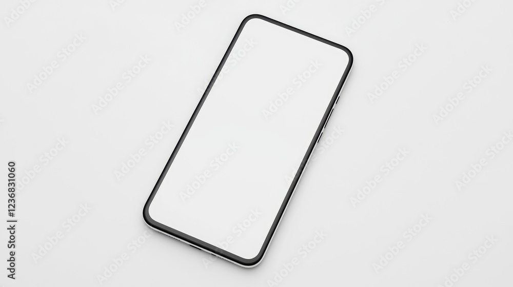 Smartphone mockup, blank screen, white background, website design Smartphone mockup, blank screen, white background, website design