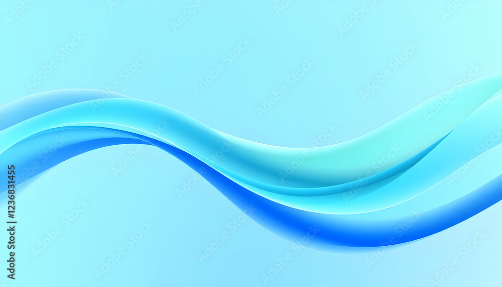 Blue abstract background, glowing wavy lines, shimmering particles, ethereal light effect, dynamic curves, aquatic atmosphere, luminous energy flows, soft gradients, digital art, futuristic design, vi