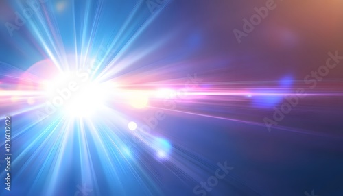 Bright Light Rays Burst Abstract Background