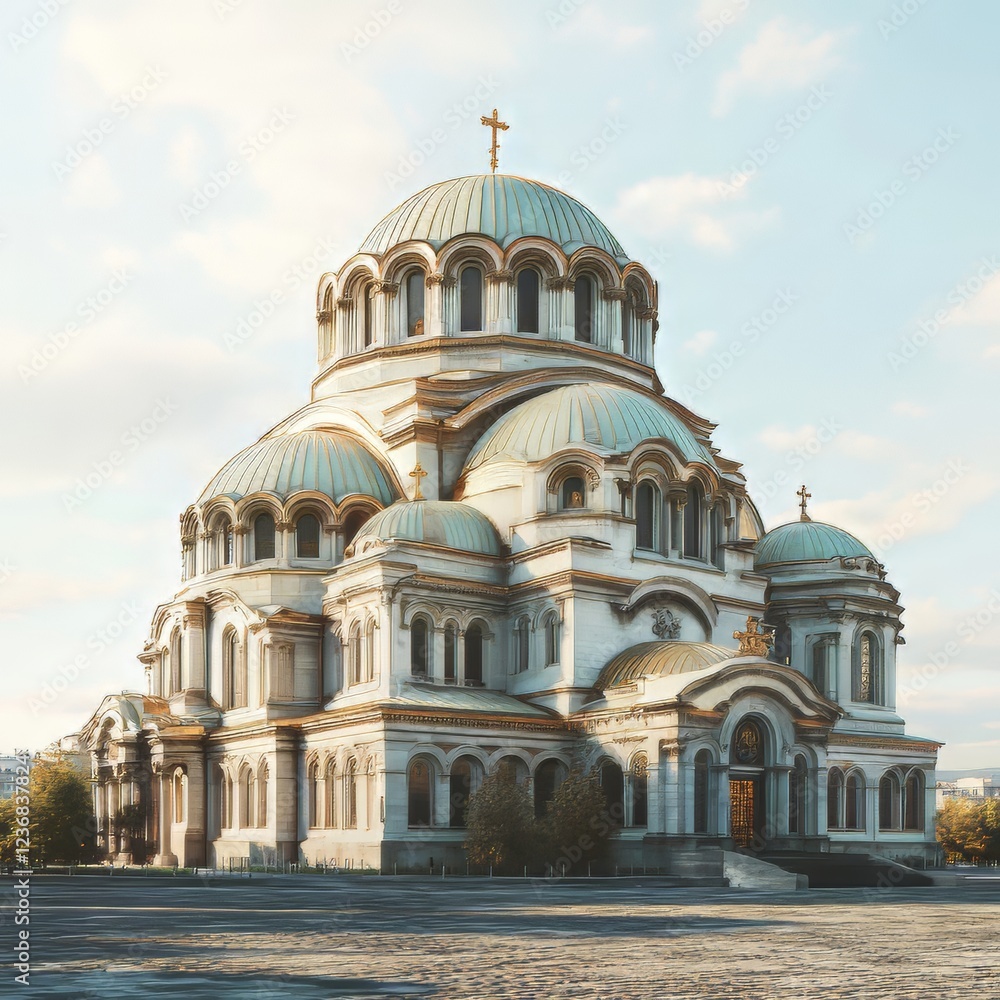Magnificent cathedral under a clear sky Magnificent cathedral under a clear sky