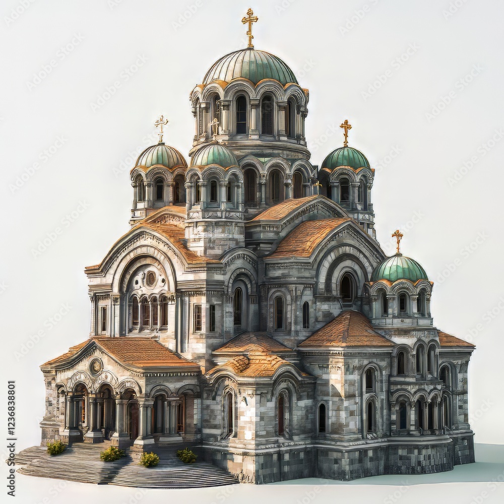 Obraz premium Grand cathedral with multiple domes