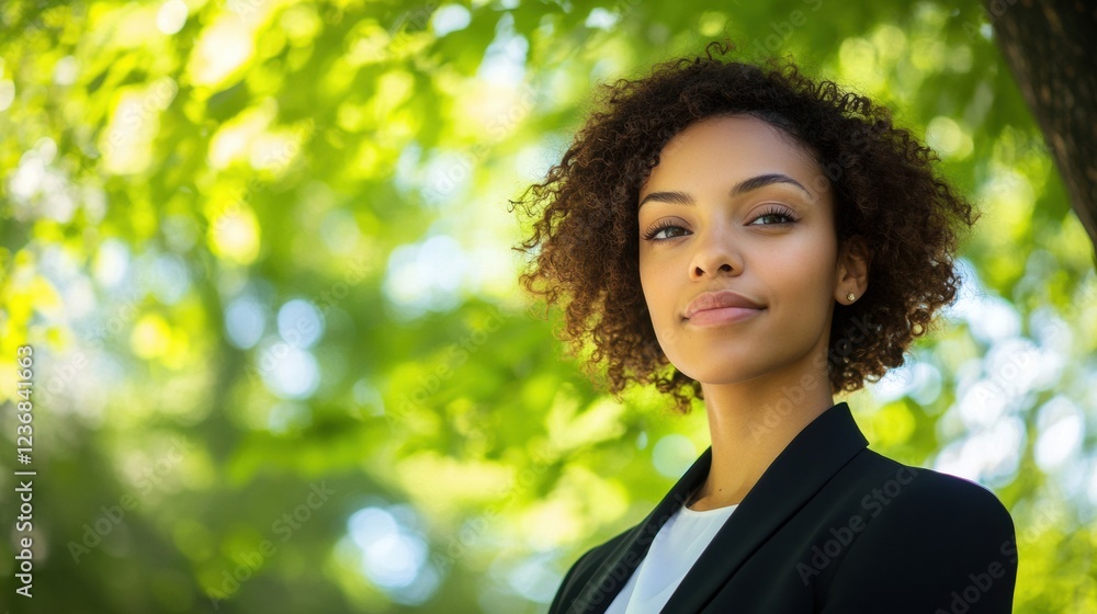 confident businesswoman outdoors in nature confident businesswoman outdoors in nature