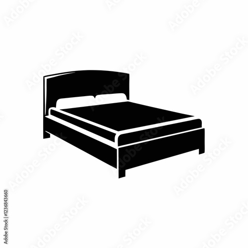 Minimalist Bed Logo Design for Comfort and Relaxation. photo