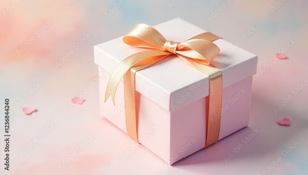 Obraz premium Gift box surprise romantic setting product photography soft background close-up celebration concept