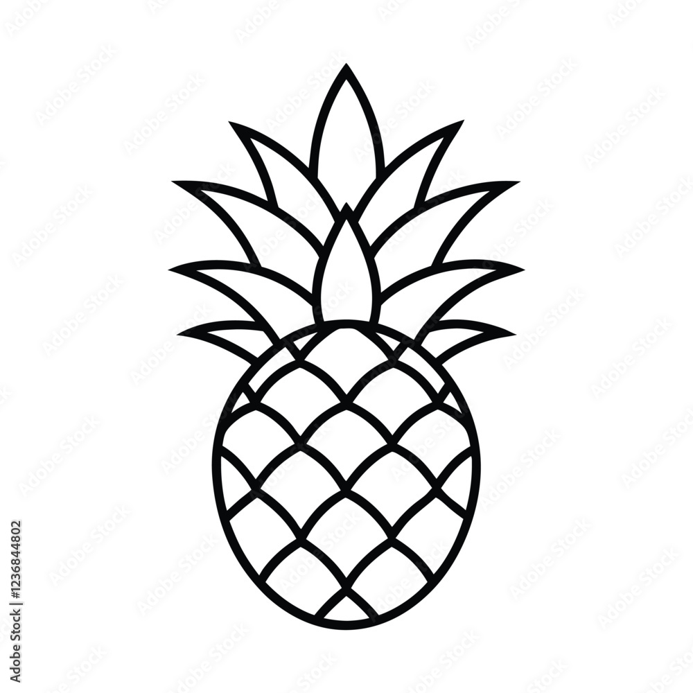 Obraz premium pineapple vector illustration