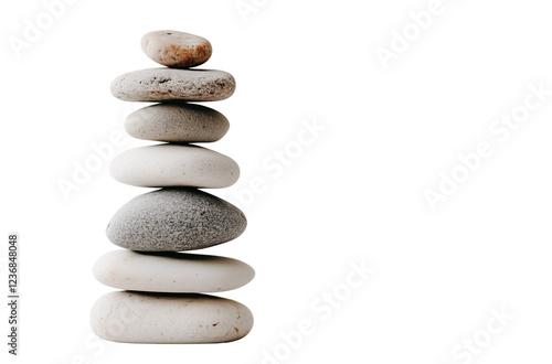  a stack of gray rocks isolated on a transparent background 